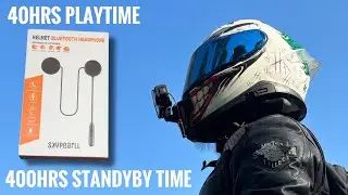 Skypearll Bluetooth Audio Headset for Helmet - Bluetooth intercom with Biggest Battery Life