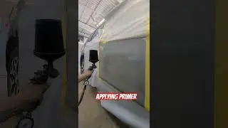 Applying primer, car paint ,car body Repair Denting and painting #painting #auto #car