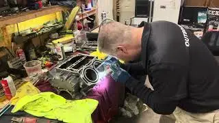 Испытание блока цилиндров и поршня подвесного двигателя Yamaha 115