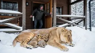 A Man Saved a Freezing Mother Lion and Her Cubs &mdash; The Outcome Was Unbelievable