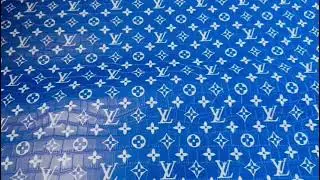 Craft LV Crocodile Texture Alligator Leather Fabric For Handmade Sneaker, Bag Upholstery (Blue)