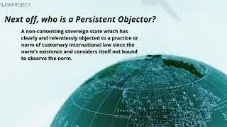 LESSON 3 - SOURCES OF INTERNATIONAL LAW: INTERNATIONAL CUSTOMS