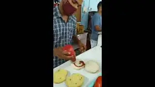 Veg schezwan Peri Peri Aloo Tikki Danish - salam bhai ka Burger
