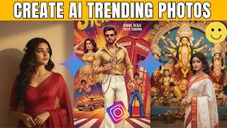 New Trending Photo Red Saree Editing Tutorial | Create Navratri 3D Ai Photo Using Gemini