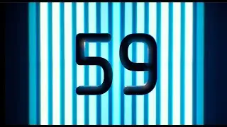 1 Minute Neon Lights Countdown 60 Seconds  4K Video