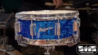 Vintage 1969 Rogers Dyna-Sonic Wood Shell Snare Drum 5x14 - Blue Onyx