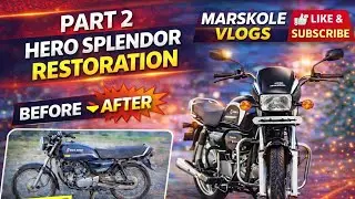 Hero Splendor Restoration Part 2 🔥  Before After | Dekhke Hairan Rah Jaoge 😱 #bike#splendor#modified