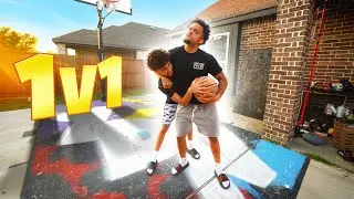 TALKING ALL THAT S**T!! 1v1 Basketball Vs My LIL Brother