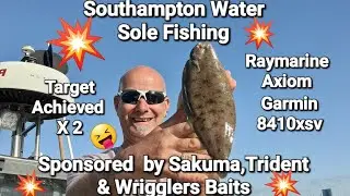 Southampton Water Sole Fishing Small Boat Fishing Raymarine Axiom Garmin 4010 xsv Southcoast UK