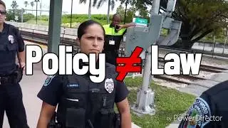 Officers Attempt To Enforce Policy As Law