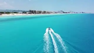 Ocean Drone Tour of Cancun's Hotel Zone