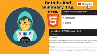 Details And Summary Tag in Html | Html5  • Code with Vijay