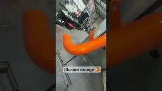 Laying down some illusion orange #powdercoat