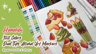 Ohuhu Honolulu 320-color Dual Tips Alcohol Markers