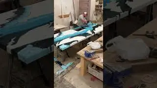 Massive Acrylic Pour #epoxy #paintpouring #resinart #maker