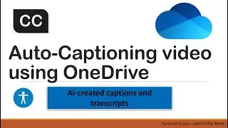 Creating Captions for a video using Microsoft Onedrive