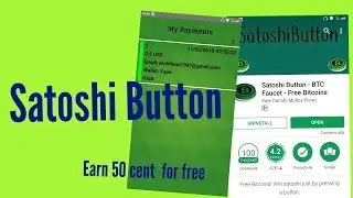 Satoshi Button app. Earn free Satoshi with a push