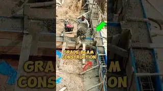 Grade Beam Construction | Beam Formwork | Beam Rod Design | Beam Casting #beam #shorts