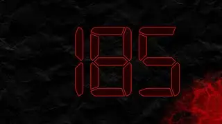 Countdown from 185 to 0 in RED