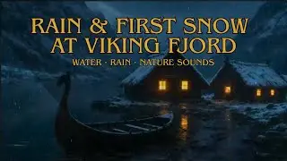 3H Viking Fjord Ambience | Rain, First Snow & Water Sounds for Deep Sleep