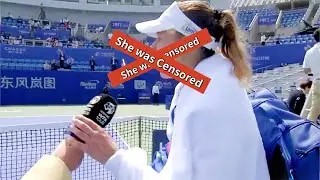 The most awkward, shortest post match interview in tennis history, appeared at the Wuhan Tennis Open