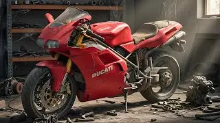 ASMR Motorcycle Restoration Full Rebuild of Red Ducati 916 1998 | Abandoned to Brand New