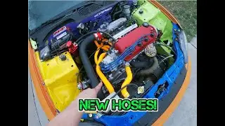 I got the new orange coolant hose kit installed!!
