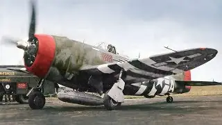 U.S. P-47s Rain Fury On German FW-190s &mdash; Axis Fighters Overpowered And Shocked