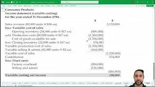 2025 02 22 - CAPE Accounting Unit 2 - Absorption vs Variable | Marginal Costing - Day 2