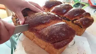 Cozonac cu nucă, cacao și rahat - reţetă pentru începători