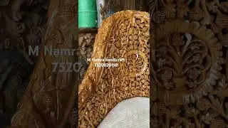 Wooden royal carved maharaja sofa couch in teak wood natural finish #teaksofa