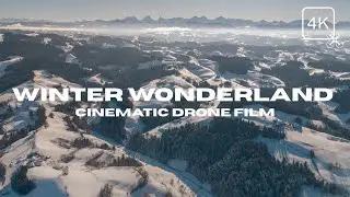 Winter Wonderland 4K - Relaxing Swiss Drone Film with Ambient Music