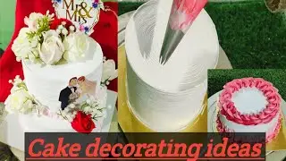 Some beautiful cake design/cake decorating ideas/1M nozzle se cake ka  design#cake#virelcake