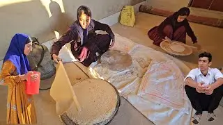 Baking local bread by Setayesh and Sadika