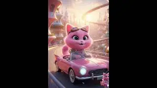 A pink cat &ndash; cute and playful!