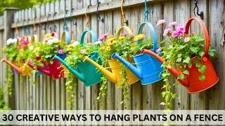 30 Creative Ways to Hang Plants on a Fence