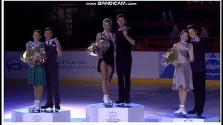 Ice Dance Victory/Award Ceremony 2018 Grand Prix Helsinki