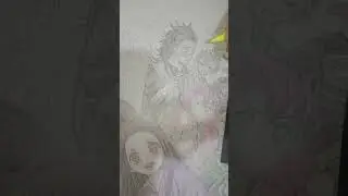 Традиционный эскиз карандашом: Рисунок девушки в кимоно.