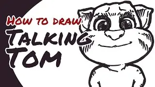 How to draw Talking Tom