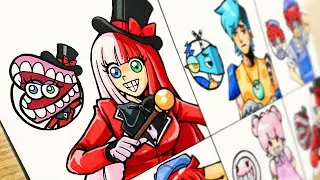 [Drawing]”The Amazing Digital Circus“ Gender Swap 01 : Humanized Caine, Zooble, Ragatha