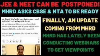 JEE MAINS AND NEET  LATEST NEWS 2020 Postponed again in September, Aspirant Apeal