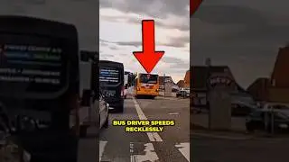 Bus Driver Speeds Recklessly To Catch Up With The Timetable 😱 #dashcam #bus #busfails #busdriver