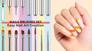 ✨ AIMEILI Nail Art Brushes Set NBRB3 Tutorial | French Tips, 3D & Flower Designs 🎨💅