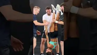 She was worried about this one 🤣 #cheer #stunt #shorts