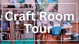 Craft Room Tour | My Crafting Supplies and How I Organize Them | Junk Journal Crafter