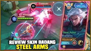 REVIEW SKIN BADANG STEEL ARMS   【Vtuber ID | Abyss SC】 ‼️