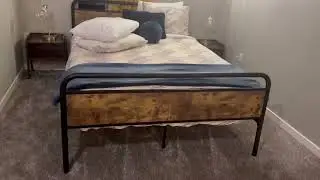 IRONCK Queen Bed Frame with Headboard, Platform Bed 12 Under Bed Storage Wood and Metal Review