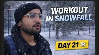 Snowfall Workout Vlog ❄️| Day 21 #calisthenics #medfitDiaries #workout 