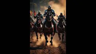 Knights on galloping horses #subscribe #ai