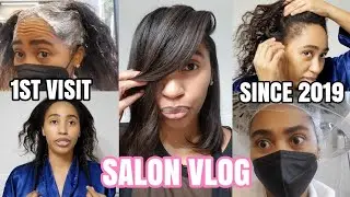 Relaxer Touch Up| FIRST SALON VISIT SINCE THE PANDEMIC| Salon Vlog| Hair Rant| Over Processed Hair